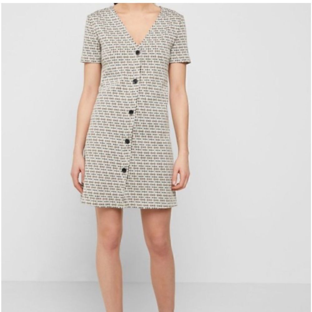 NWT Mango Button Down Printed Mini Dress S
